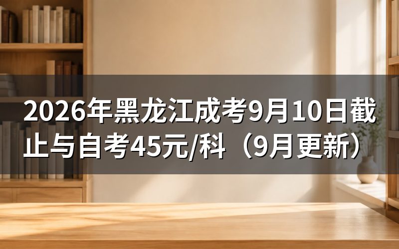 黑龙江成考9月10日截止后还要做什么