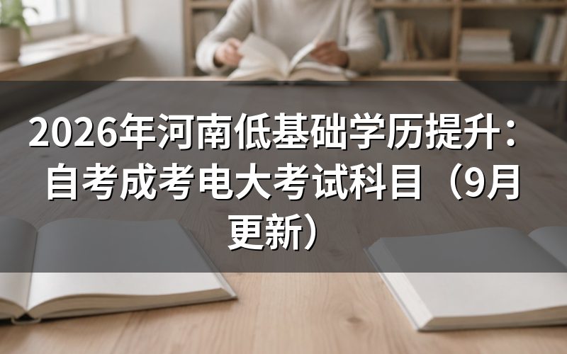 河南低基础学历提升怎么对比自考成考电大考试科目