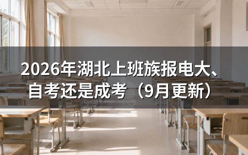 湖北上班族报电大、自考还是成人高考
