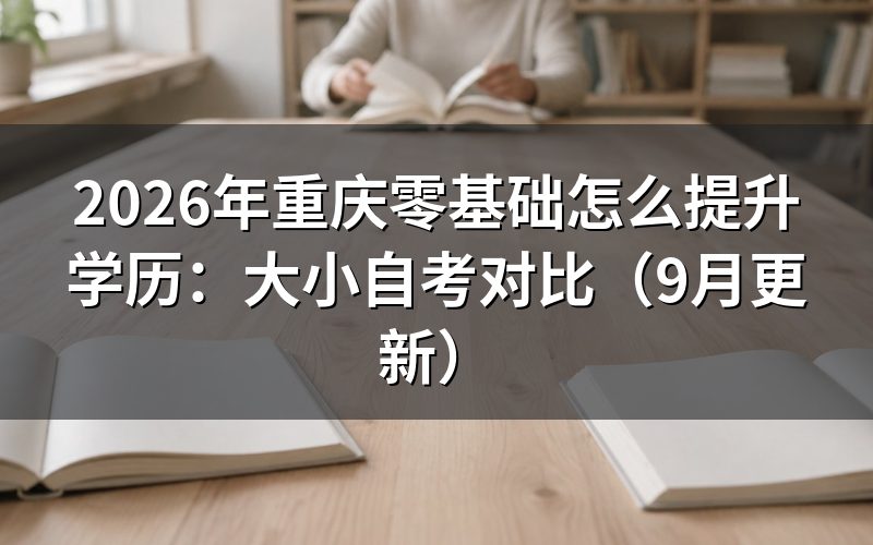 重庆零基础怎么提升学历才适合自己