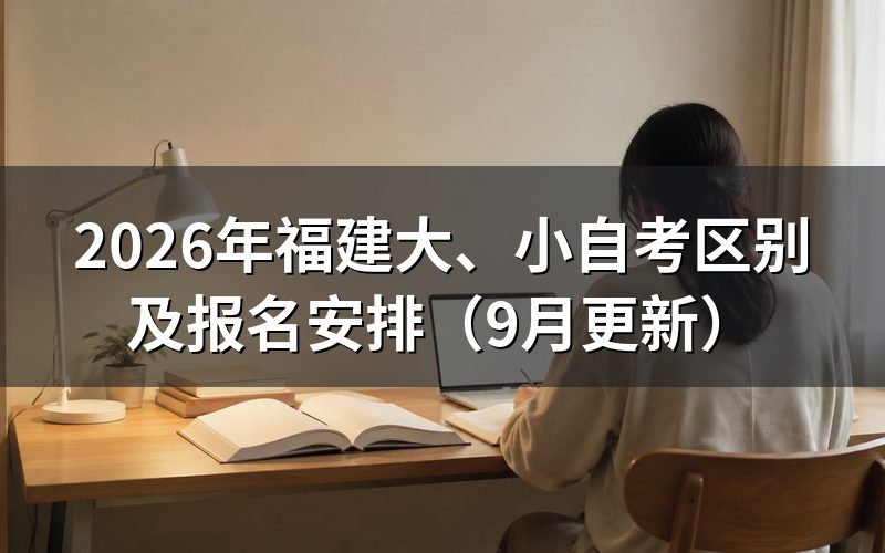 福建大、小自考区别怎么对照