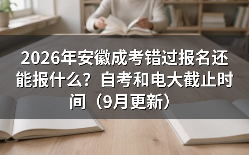 安徽成考错过报名还能报什么
