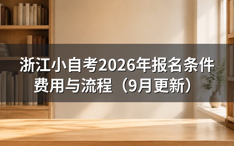 浙江小自考报名条件有哪些限制