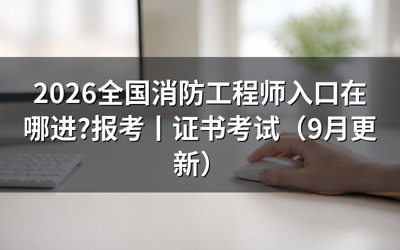 全国消防工程师报考,先看报名平台上那条窗口期