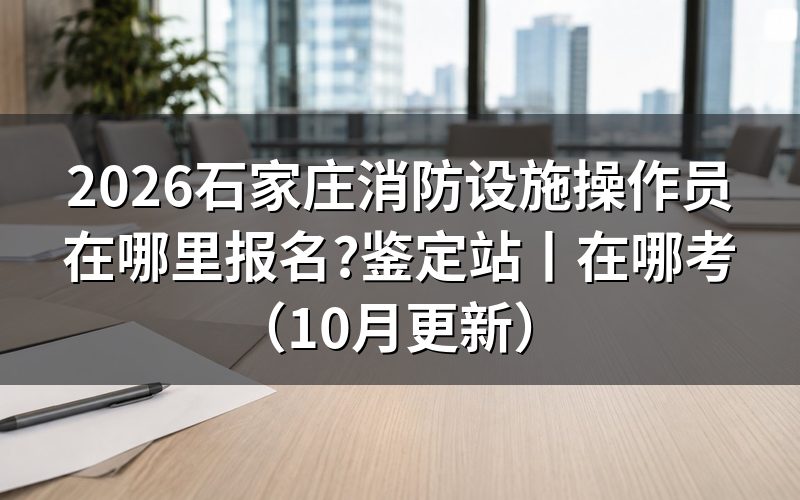 石家庄消防设施操作员鉴定站,受理的是你上传的那三份扫描件