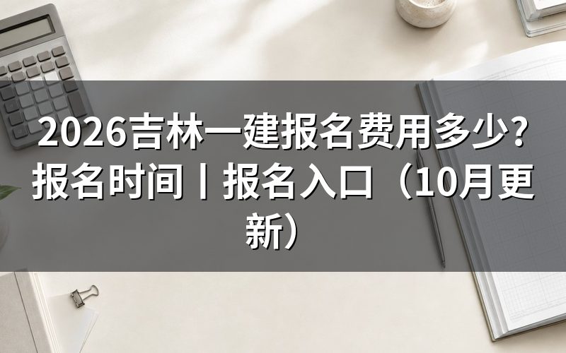 吉林省一建报名费用,先看缴费页上的科目行