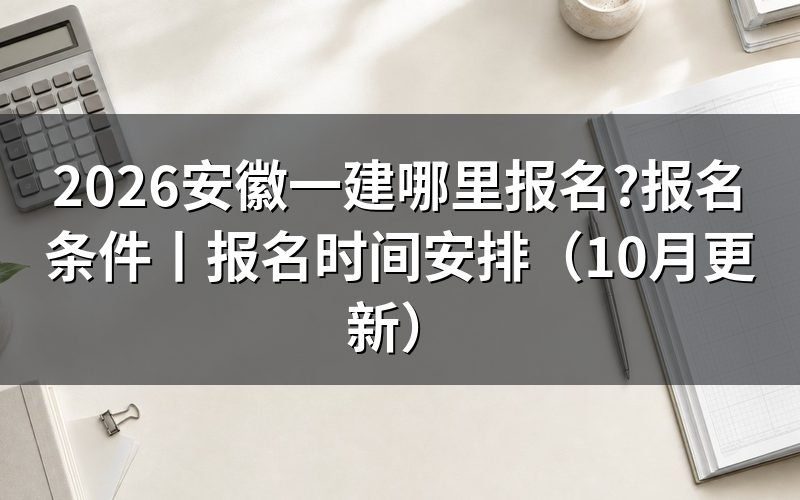 安徽一建报名时间安排,看报名表上的开放窗口