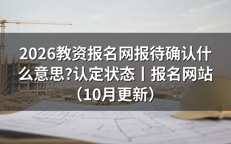 教资认定为什么一直是网报待确认，先看状态页那一行提交时间