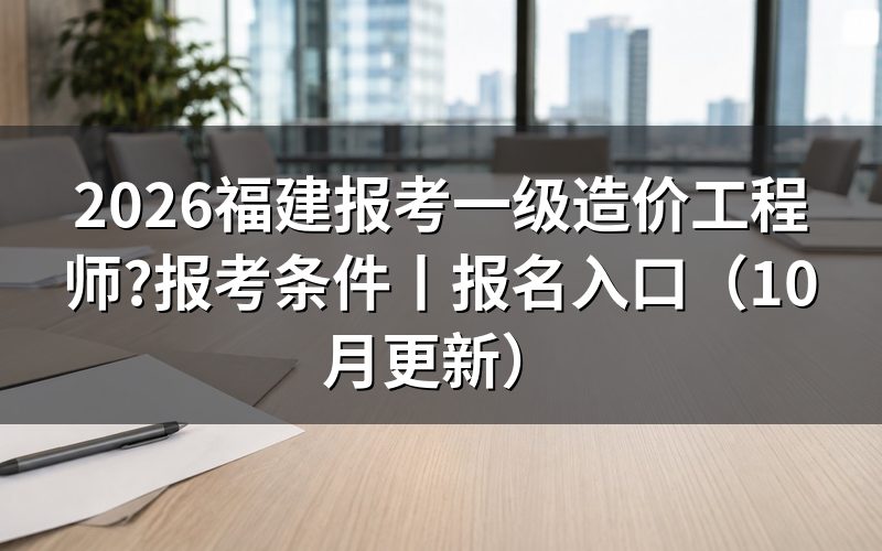 福建一级造价工程师报考条件,对照报名表那一栏工作年限