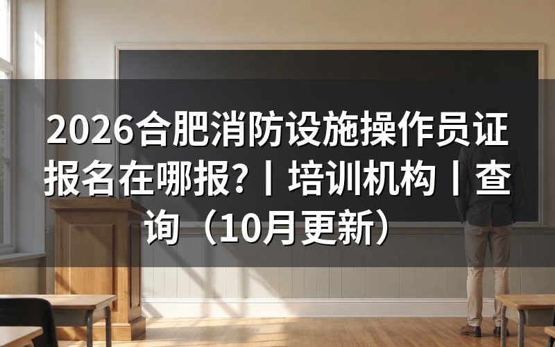 合肥消防设施操作员考试报名,先看系统里那份申报承诺书