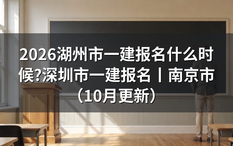 深圳市一建报名和湖州一样,先看报名平台上那行开放时间