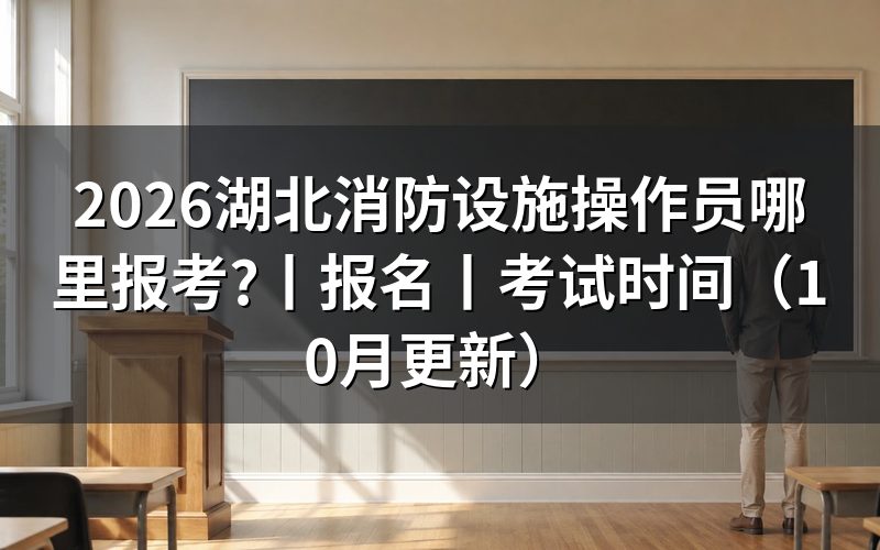 湖北省消防设施操作员报考