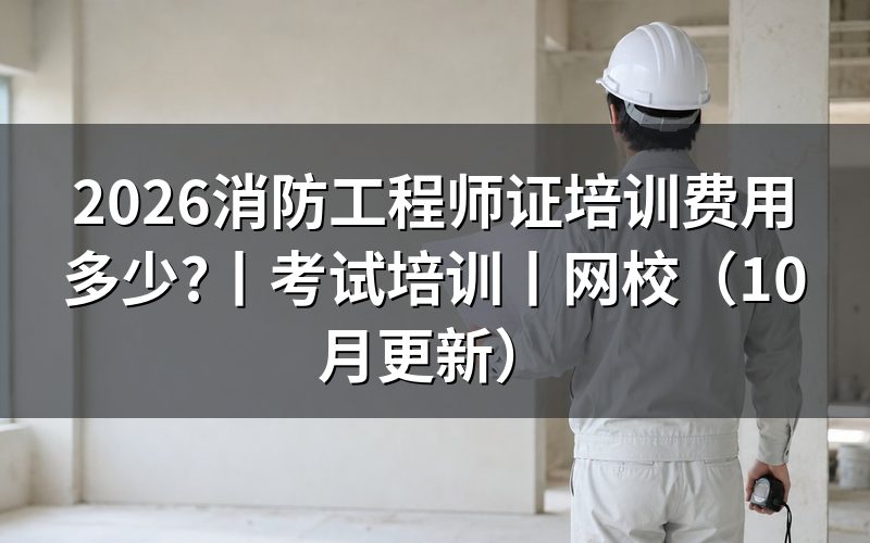 消防工程师的培训费用