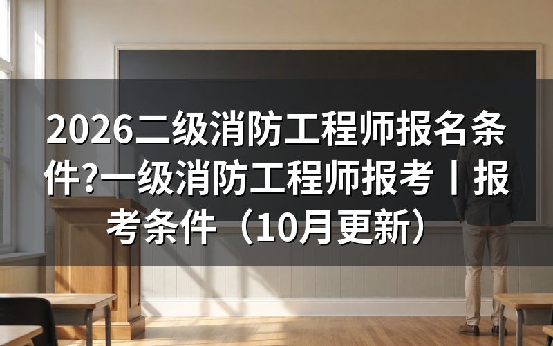 报名条件二级消防工程师,先翻本省那份考务文件