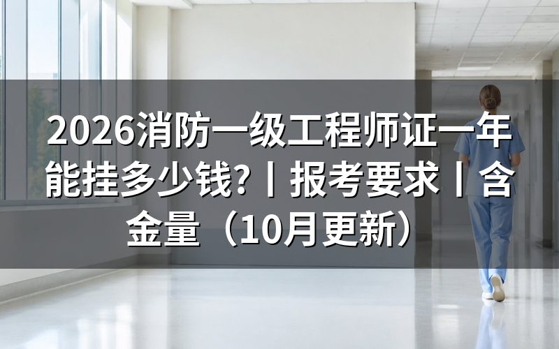 一级注册消防工程师可以挂多少钱,先看注册申请表上的单位那一栏