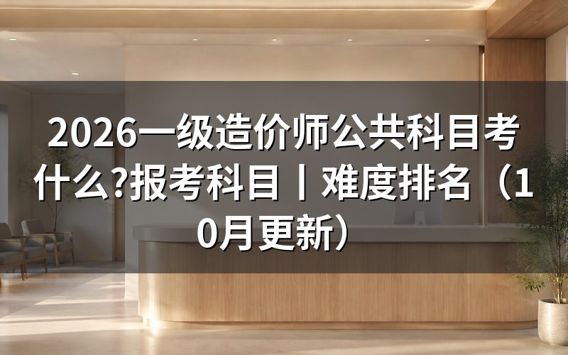 一级造价师公共课有哪些,看准考证上排在前两行的科目