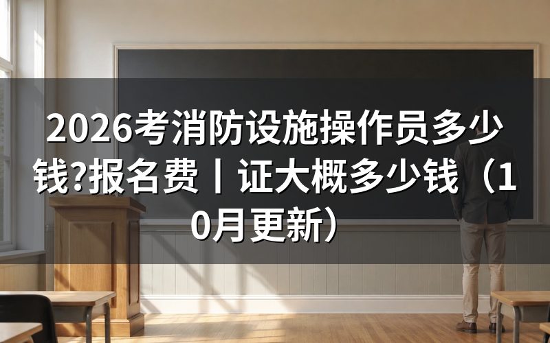 消防设施操作员报名费多少钱,先看缴费回执上的鉴定费一栏