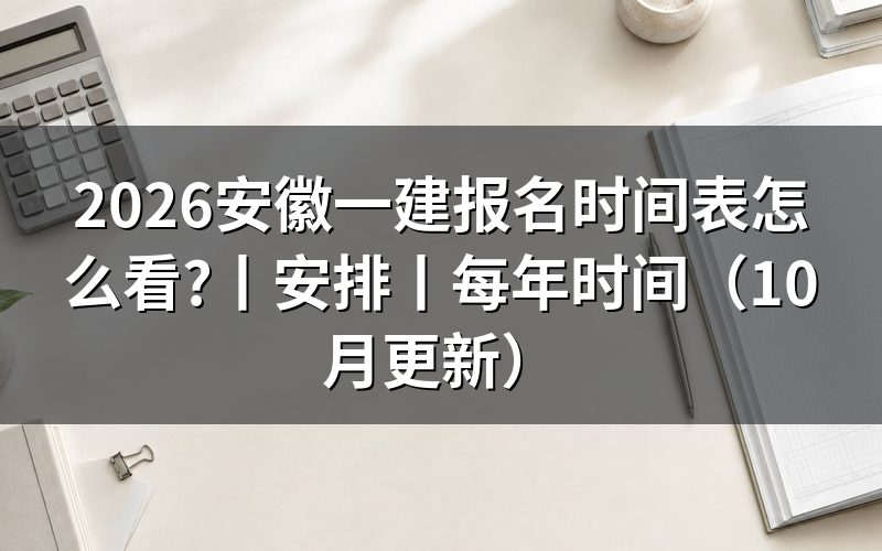 安徽一建报名时间安排,看报名表日期