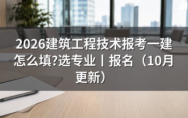 建筑工程技术在一建报名中属于什么专业，核对专业栏
