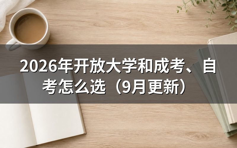 开放大学和成考、自考怎么选更合适