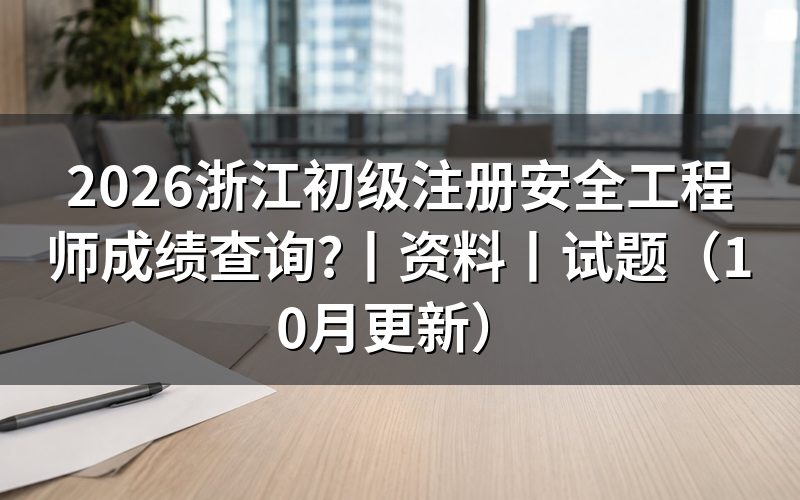 初级注册安全工程师浙江,成绩单这样核对