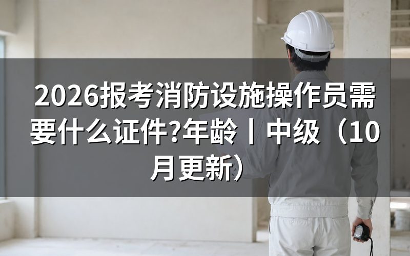 报考消防设施操作员需要达到什么条件,看学历证明