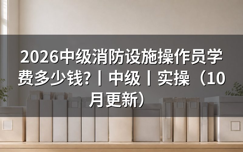中级消防设施操作员,先拆开收费单