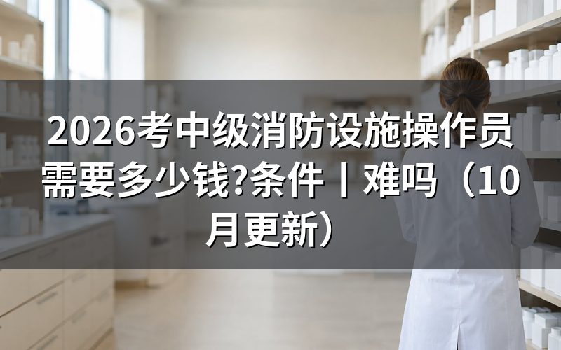 消防设施操作员报考需要多少钱,看缴费通知
