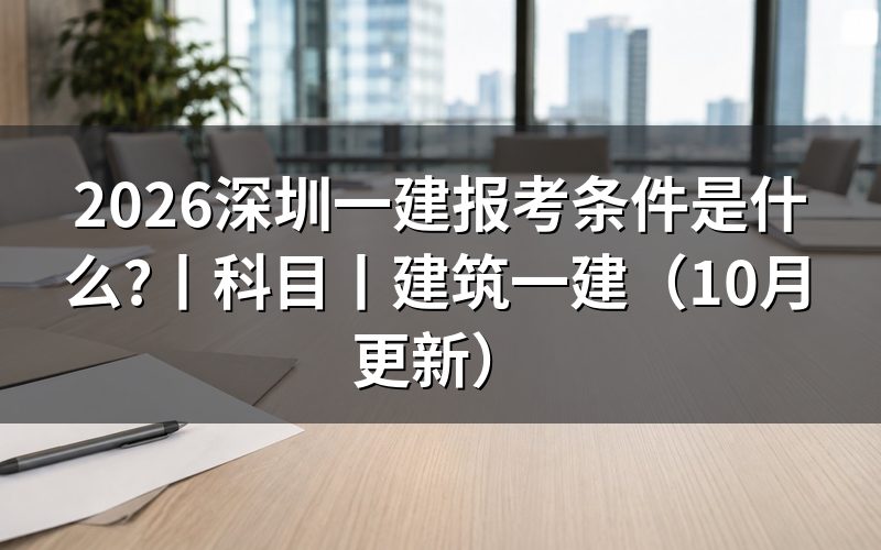 深圳市一建报考条件,先核对报名表