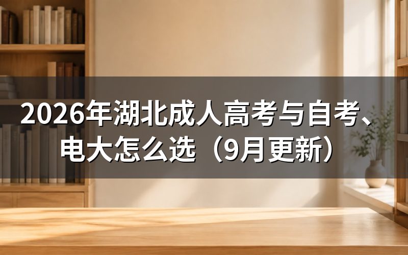 湖北成人高考与自考、电大怎么选