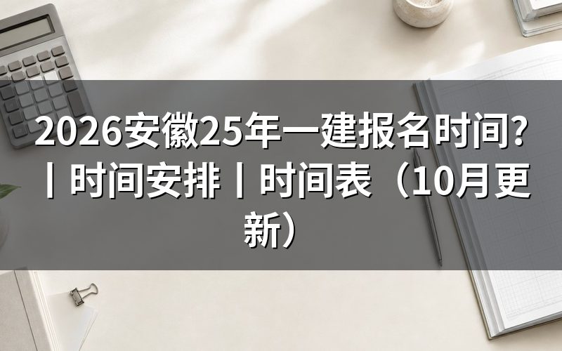 安徽一建报名时间安排,看报名表提交日期