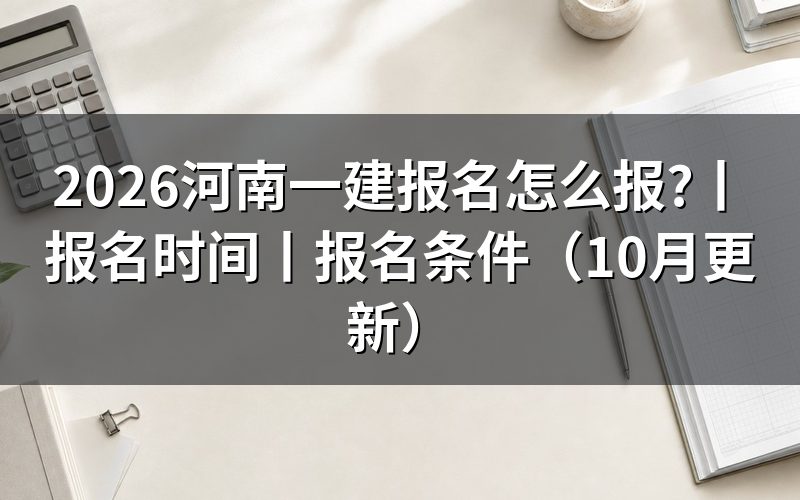 河南一建报名时间和考试时间,看报名表对应年度
