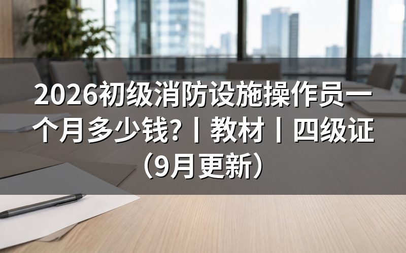 初级消防设施操作员，工资条怎么看