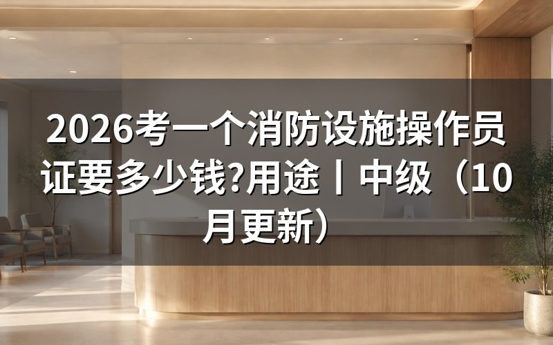 消防设施操作员证大概多少钱,看缴费回执