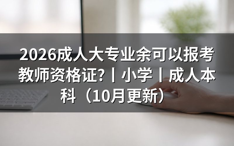 大专文凭可以报考小学教师资格证,核对报名表学段栏
