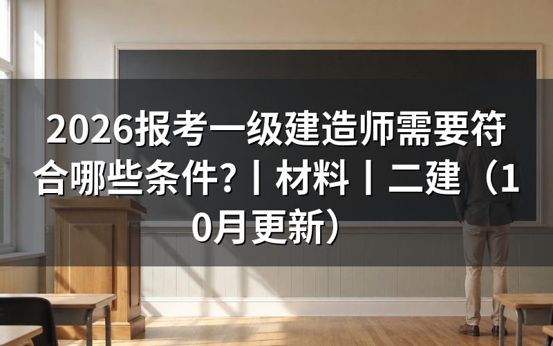 报考一级建造师需要哪些条件,核对报名表