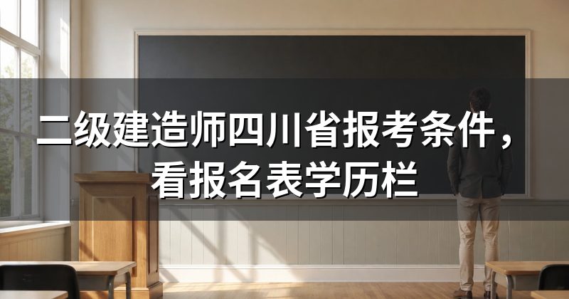 二级建造师四川省报考条件,看报名表学历栏