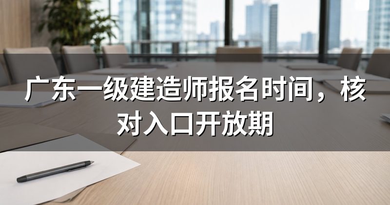 广东一级建造师报名时间,核对入口开放期