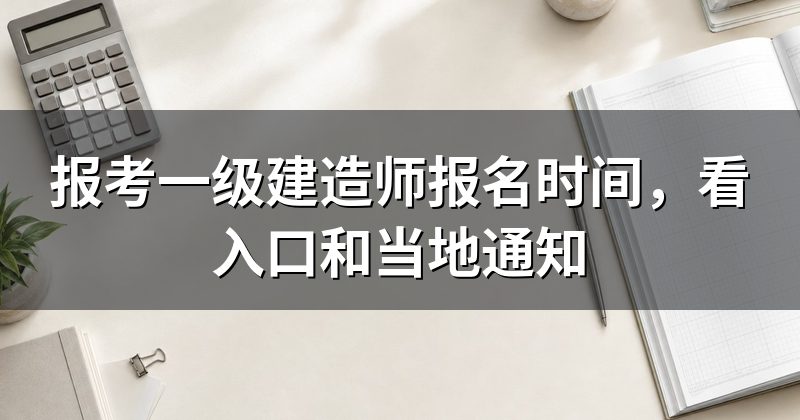 报考一级建造师报名时间，看入口和当地通知