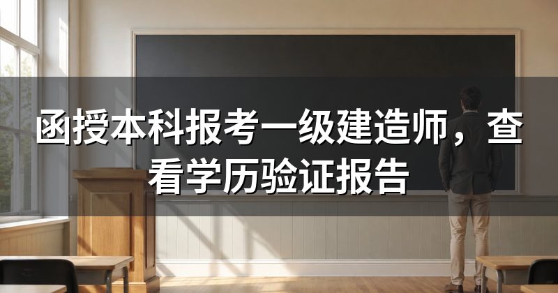 函授本科报考一级建造师,查看学历验证报告