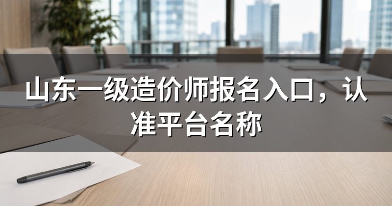 山东一级造价师报名入口,认准平台名称