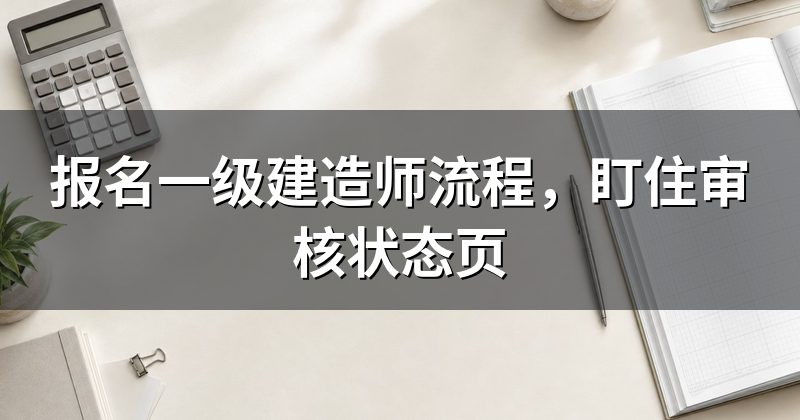 报名一级建造师流程,盯住审核状态页
