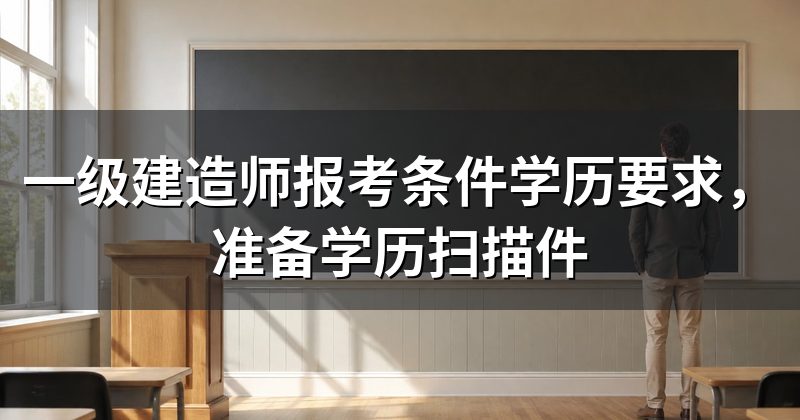 一级建造师报考条件学历要求,准备学历扫描件