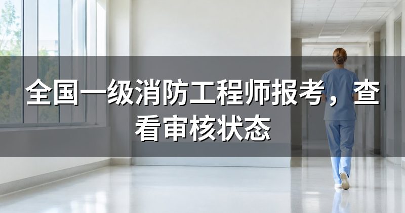 全国一级消防工程师报考,查看审核状态