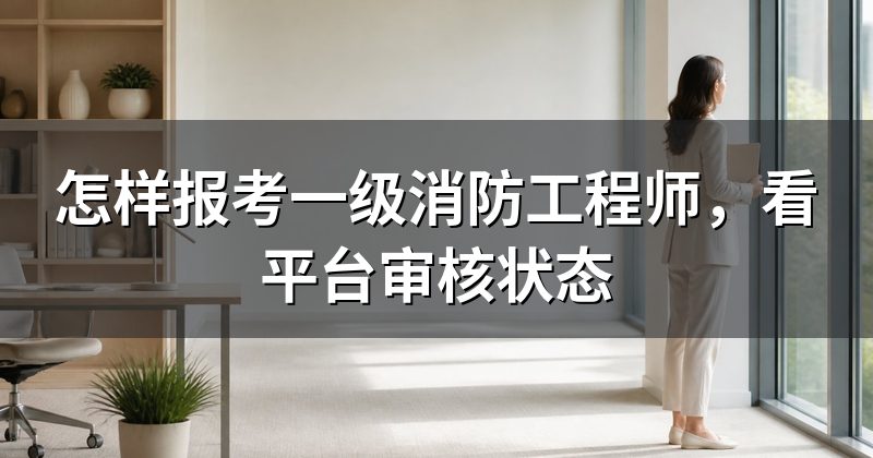 怎样报考一级消防工程师,看平台审核状态