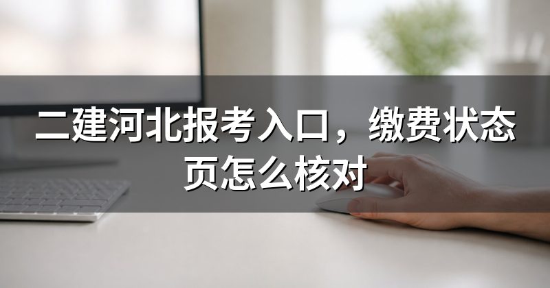 二建河北报考入口,缴费状态页怎么核对