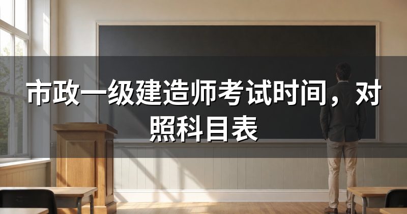 市政一级建造师考试时间,对照科目表