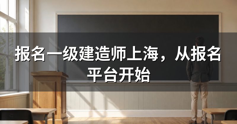 报名一级建造师上海，从报名平台开始