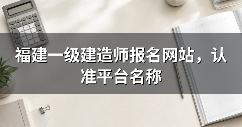 福建一级建造师报名网站,认准平台名称