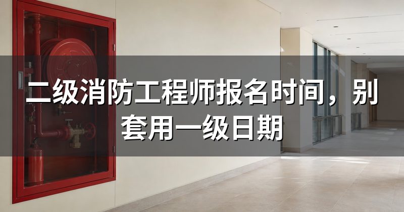 二级消防工程师报名时间，别套用一级日期
